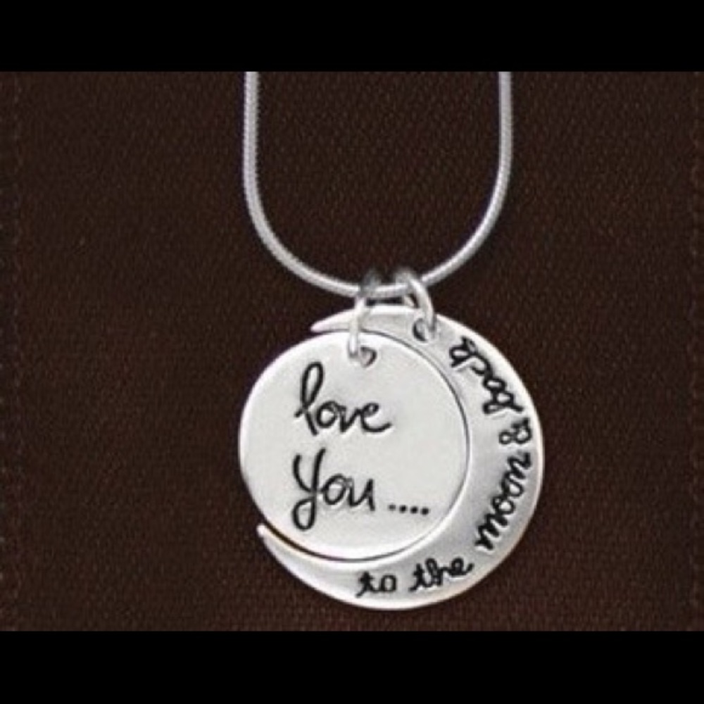 Sterling Silver "Love You to the Moon and Back" Necklace